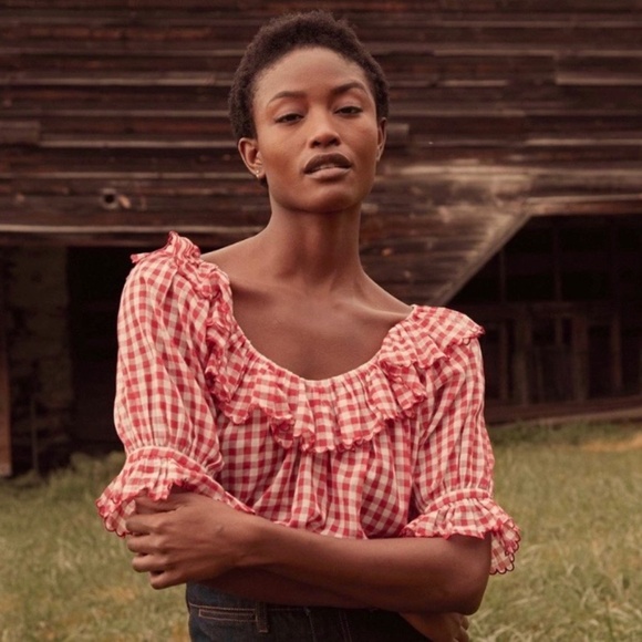 doen DOOP samara top cherry gingham DOOP! - Picture 2 of 12